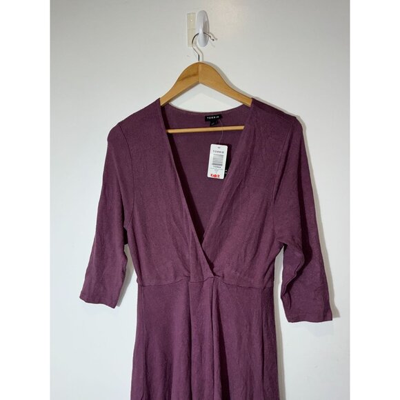 NWT Torrid Purple Hacci Wrap Midi Dress Soft Stretch Plus Size  1x - Picture 3 of 11